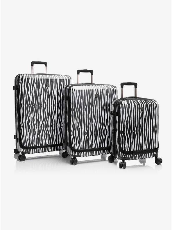 Heys Sada tří cestovních kufrů Heys EZ Fashion S,M,L Zebra