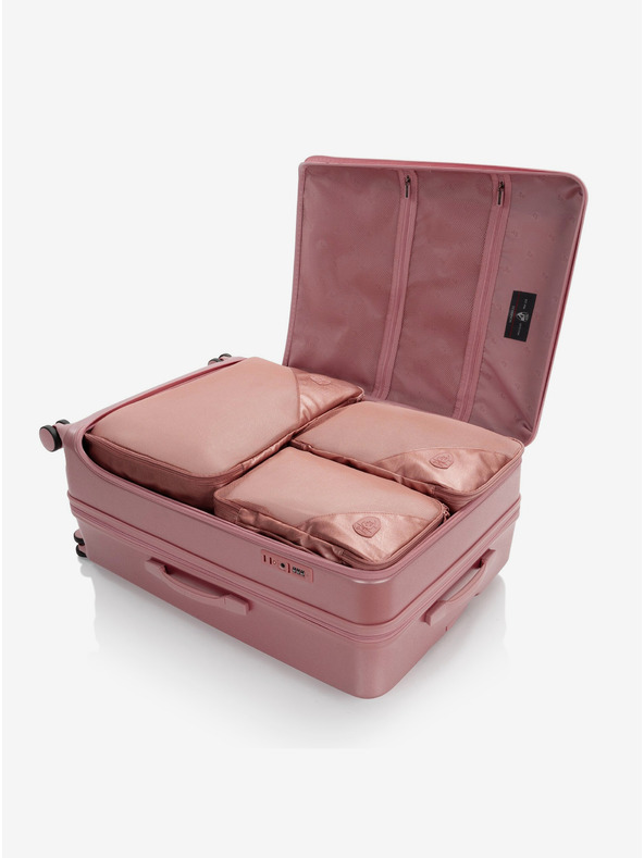 Heys Sada tří cestovních kufrů Heys EZ Fashion S,M,L Rose Gold