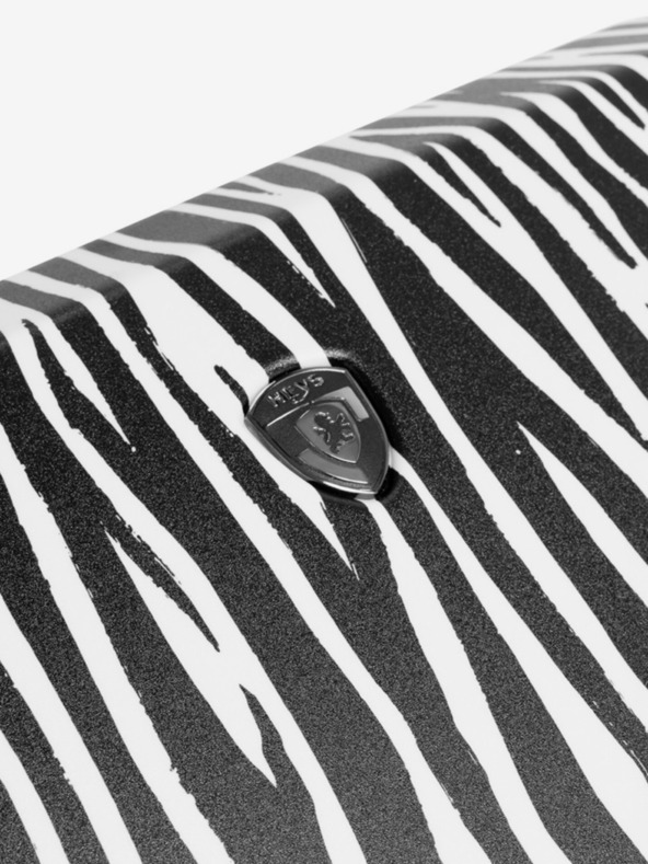 Heys Bílo-černý cestovní kufr se zvířecím vzorem Heys EZ Fashion S Zebra