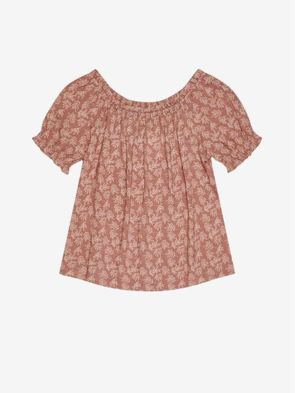 Moodo Hnědá dámská květovaná halenka Moodo