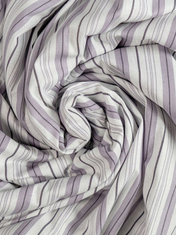 Kvalitex Bavlněné napínací prostěradlo 200x200cm fialový proužek Kvalitex