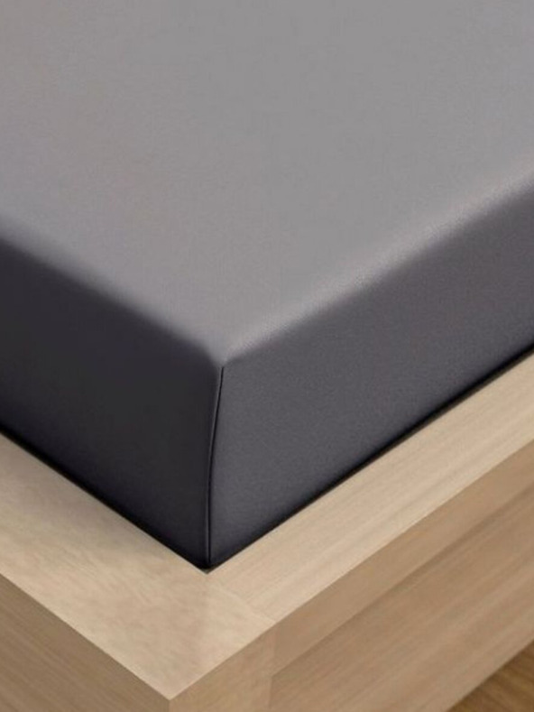 Kvalitex Jersey prostěradlo s lycrou 140x200cm tmavě šedé