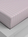 Kvalitex Bavlněné napínací prostěradlo 180x200cm růžový proužek Kvalitex