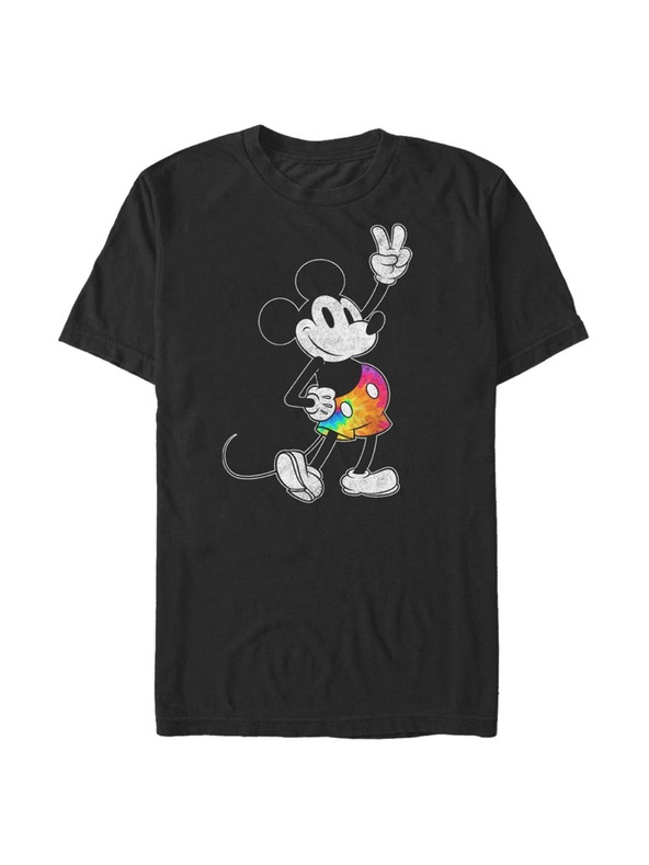 ZOOT.Fan Černé pánské tričko Disney Classics Tie Dye Mickey Stroked