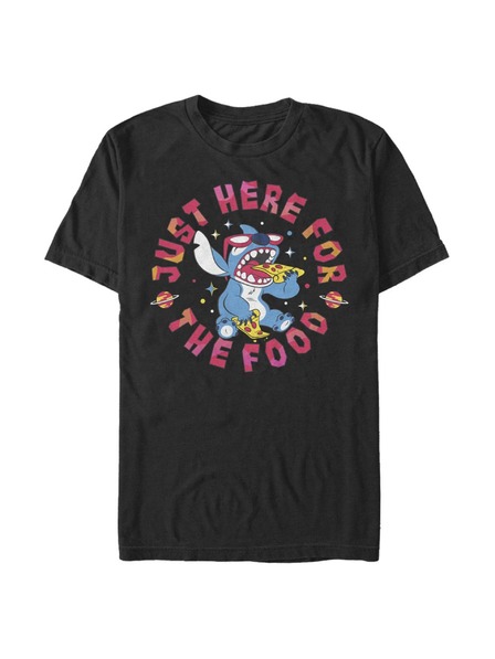 ZOOT.Fan Černé pánské tričko Disney Classics Stitch Pizza