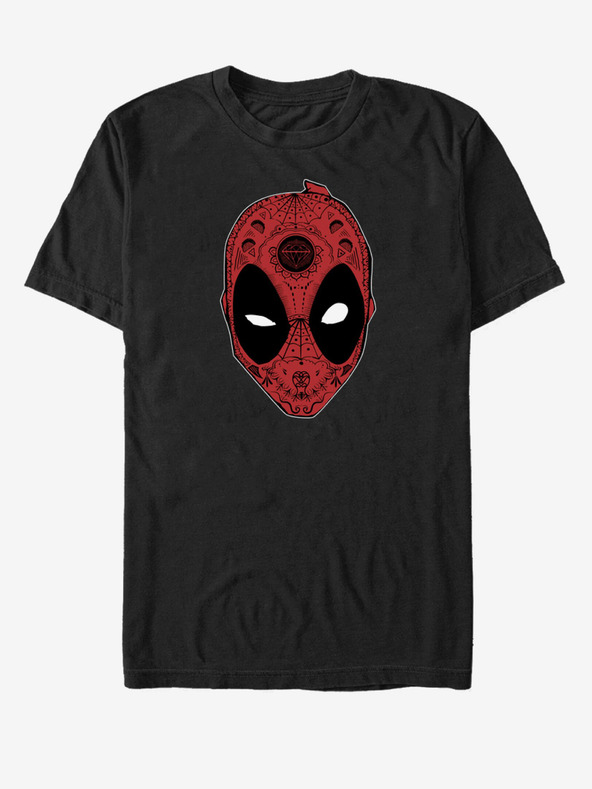 ZOOT.Fan Černé unisex tričko Marvel Deadpool Sugar Skull