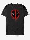 ZOOT.Fan Černé unisex tričko Marvel Deadpool Splatter Icon