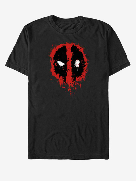ZOOT.Fan Černé unisex tričko Marvel Deadpool Splatter Icon