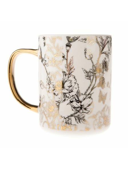 Casa de Engel Porcelánový hrnek se zlatým uchem, 425ml, 12/36