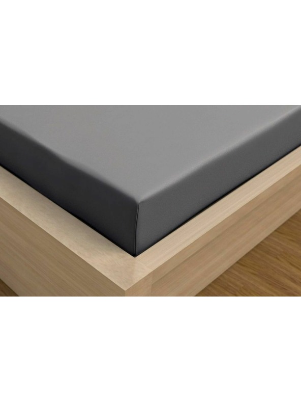 Kvalitex Jersey prostěradlo s lycrou 220x200cm tmavě šedé Kvalitex Kvalitex