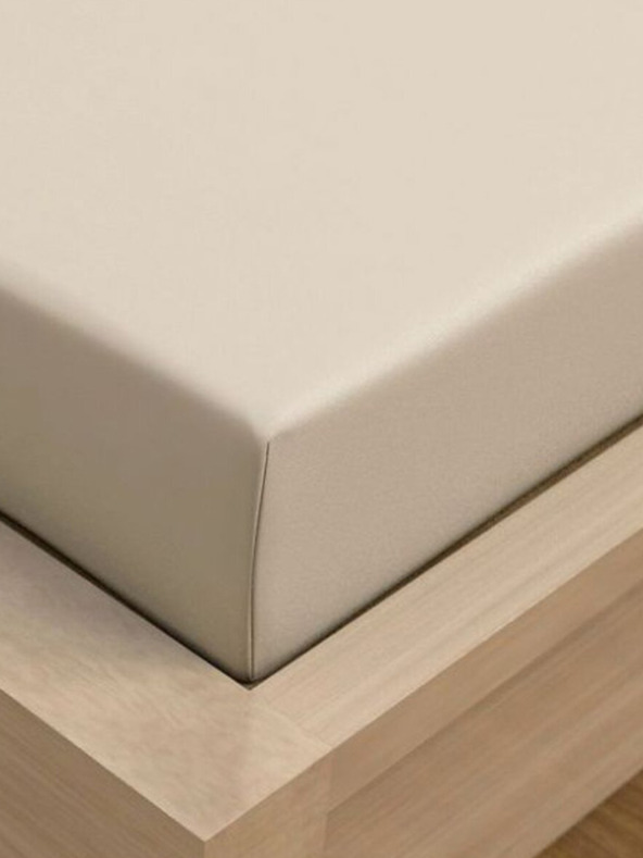 Kvalitex Jersey prostěradlo s lycrou 120x200cm světle béžové