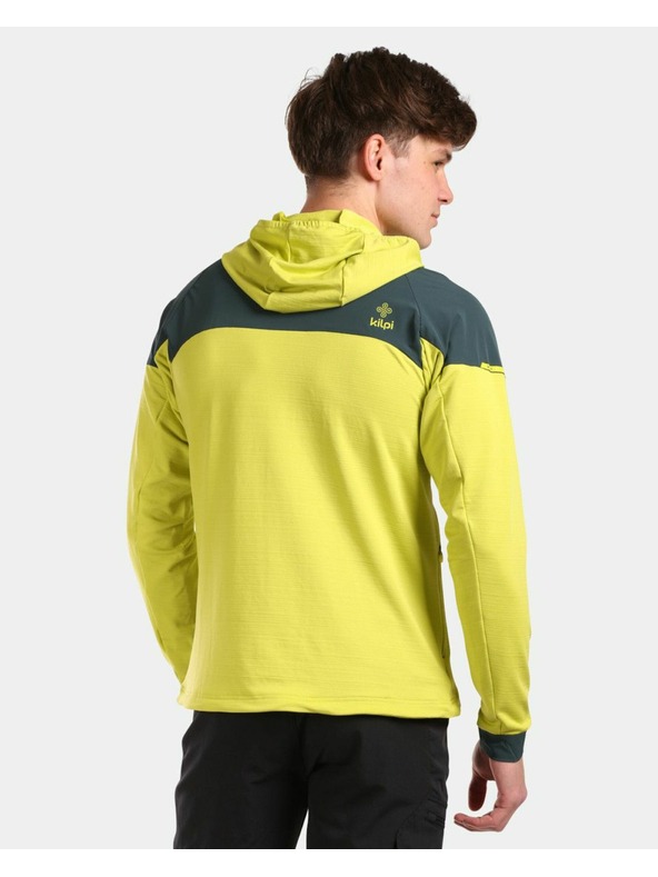 Kilpi Pánská strečová mikina s kapucí Kilpi MEMPHIS-M Světle zelená