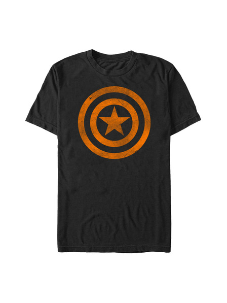 ZOOT.Fan Černé pánské tričko Marvel Capn Orange