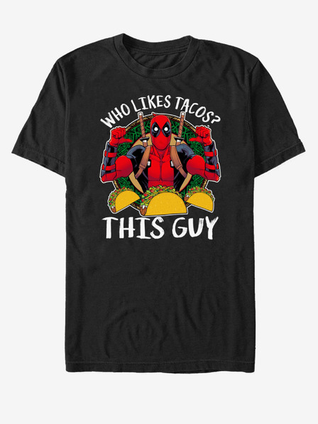 ZOOT.Fan Černé unisex tričko Marvel Love Tacos