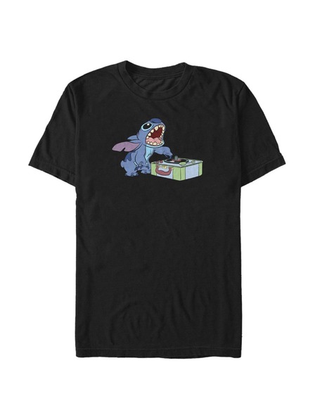 ZOOT.Fan Černé pánské tričko Disney DJ Stitch