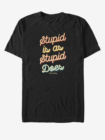 ZOOT.Fan Černé unisex tričko Paramount Stupid Is As Stupid Does