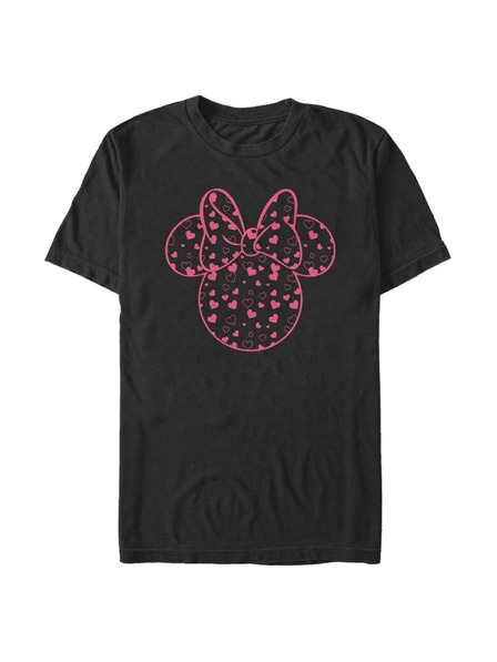 ZOOT.Fan Černé pánské tričko Disney Minnie Hearts Fill