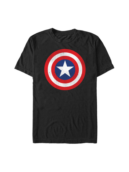 ZOOT.Fan Černé pánské tričko Marvel Captain Classic