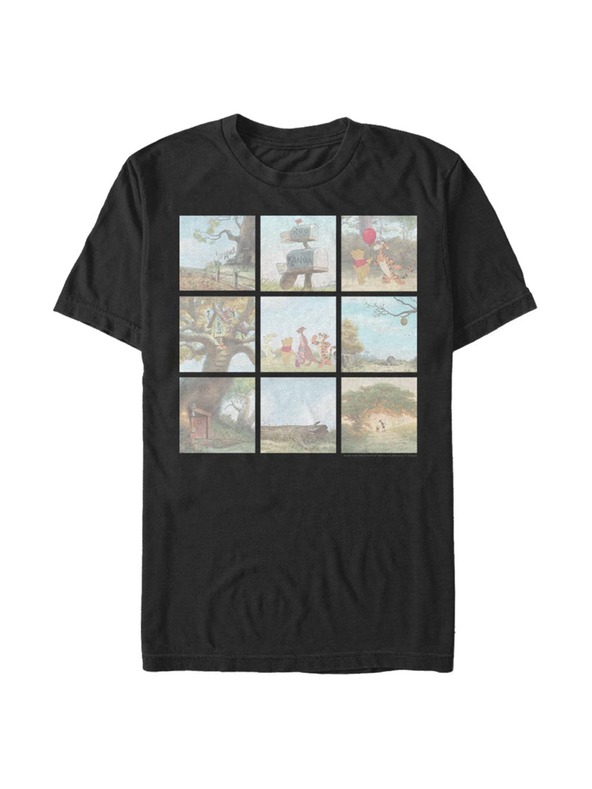 ZOOT.Fan Černé pánské tričko Disney Classics POOH SCENES