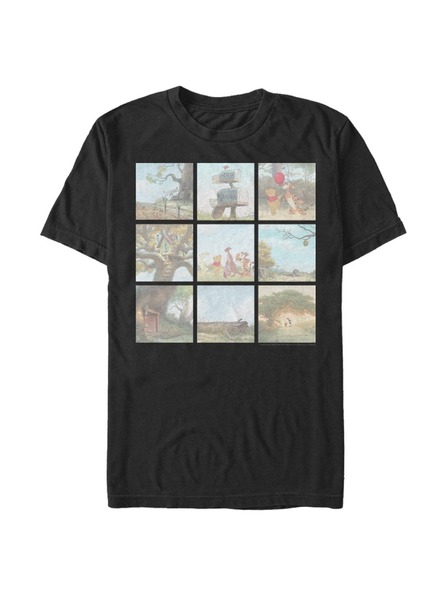 ZOOT.Fan Černé pánské tričko Disney Classics POOH SCENES