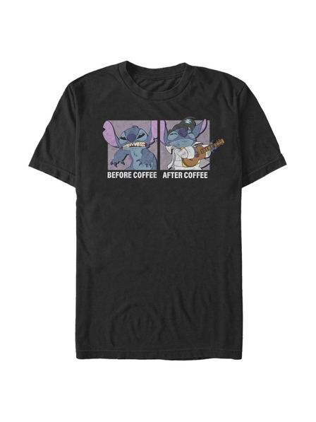 ZOOT.Fan Černé pánské tričko Disney Stitch Coffee