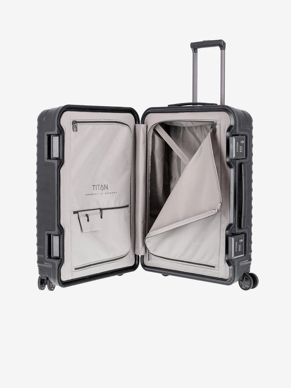 Titan Černý cestovní kufr Titan Litron Frame M Black
