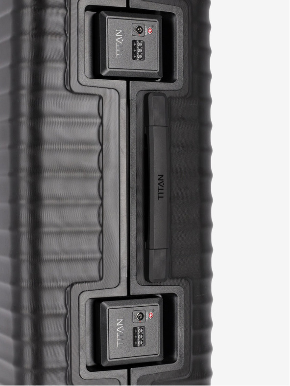Titan Černý cestovní kufr Titan Litron Frame M Black