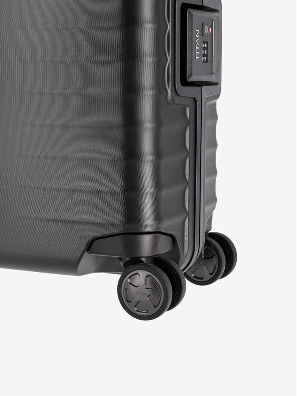 Titan Černý cestovní kufr Titan Litron Frame M Black