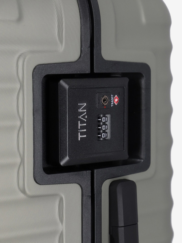 Titan Béžový cestovní kufr Titan Litron Frame M