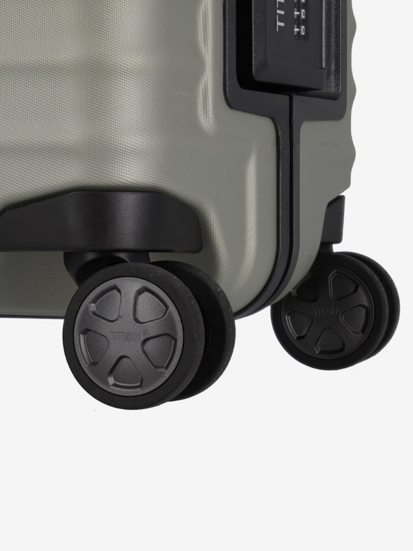 Titan Béžový cestovní kufr Titan Litron Frame M