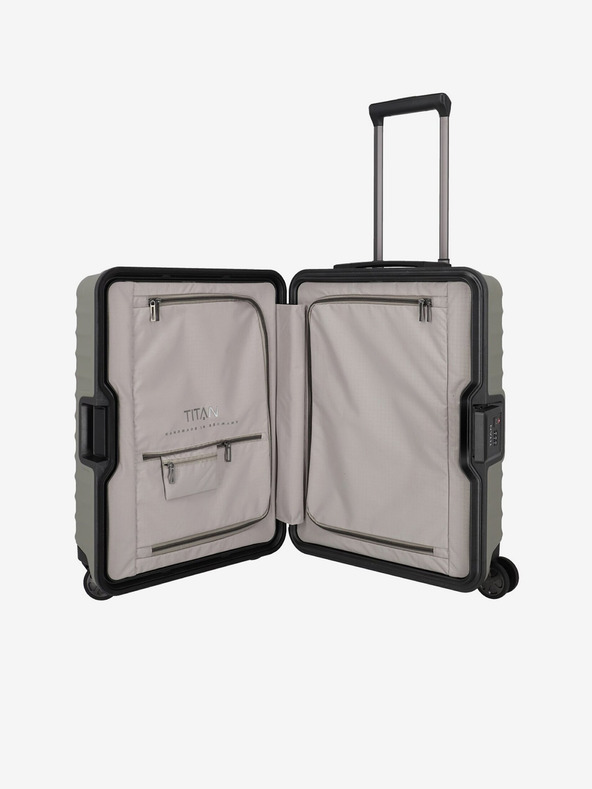Titan Béžový cestovní kufr Titan Litron Frame S