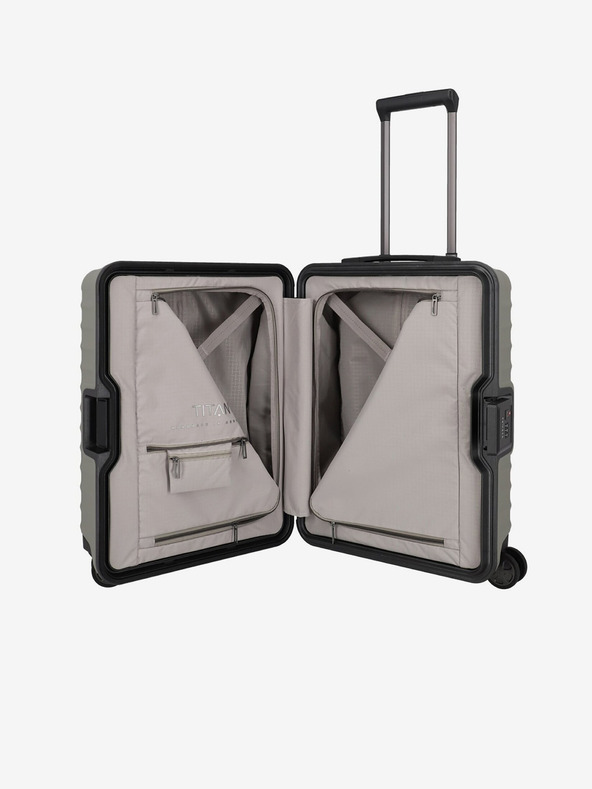 Titan Béžový cestovní kufr Titan Litron Frame S