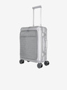 Travelite Cestovní kufr ve stříbrné barvě Travelite Next 4w S Front pocket Silver