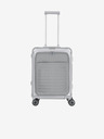 Travelite Cestovní kufr ve stříbrné barvě Travelite Next 4w S Front pocket Silver