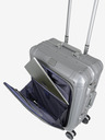Travelite Cestovní kufr ve stříbrné barvě Travelite Next 4w S Front pocket Silver