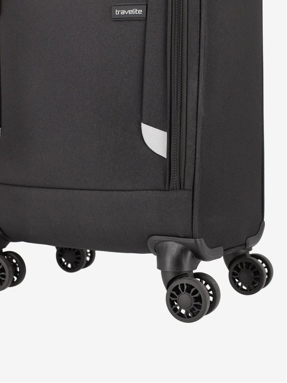 Travelite Černý cestovní kufr Travelite Cabin Underseater/Toploader