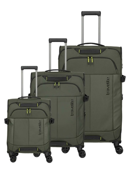 Travelite Sada cestovních kufrů Travelite Briize S,M,L Khaki