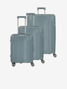 Travelite Sada tří cestovních kufrů v šedomodré barvě Travelite Elvaa 4w S,M,L