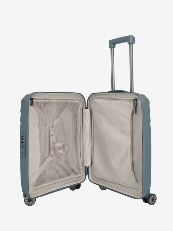 Travelite Sada tří cestovních kufrů v šedomodré barvě Travelite Elvaa 4w S,M,L