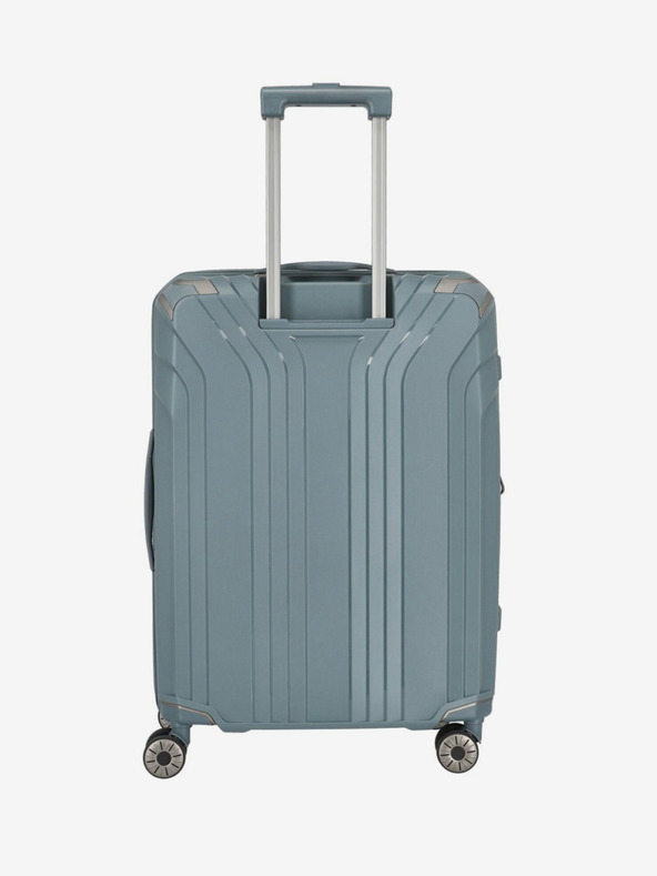 Travelite Šedomodrý cestovní kufr Travelite Elvaa 4w M