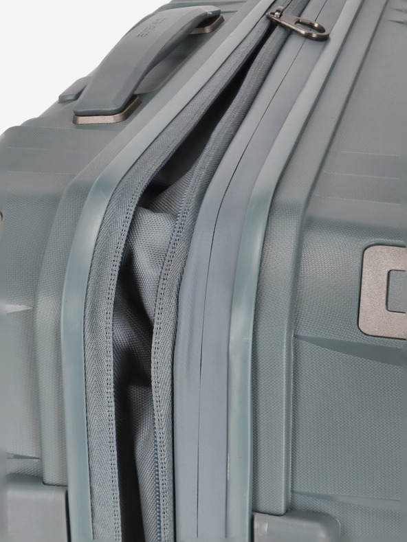 Travelite Šedomodrý cestovní kufr Travelite Elvaa 4w M