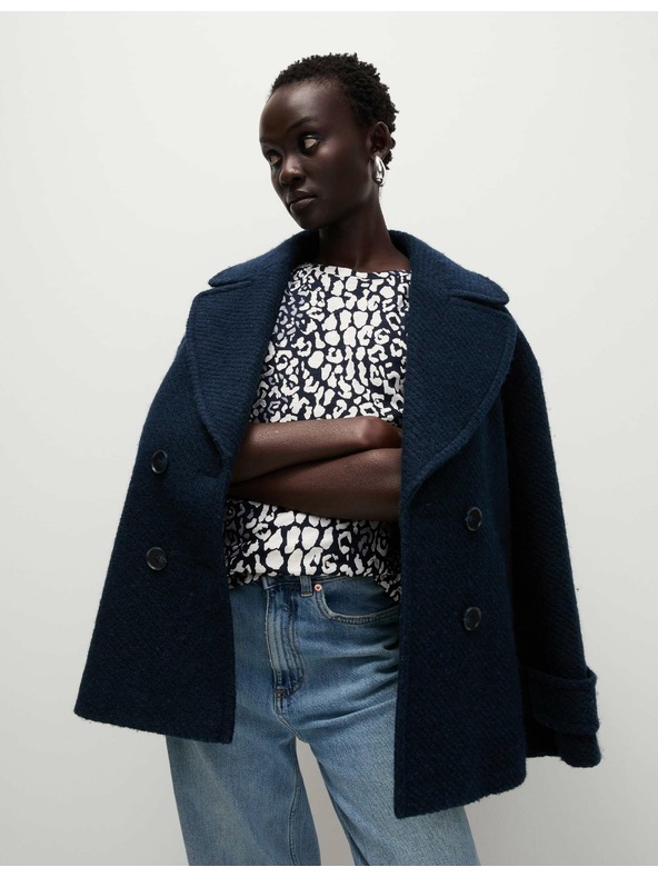 Marks & Spencer Tričko s potiskem, ze směsi bavlny a modalu Marks & Spencer námořnická modrá