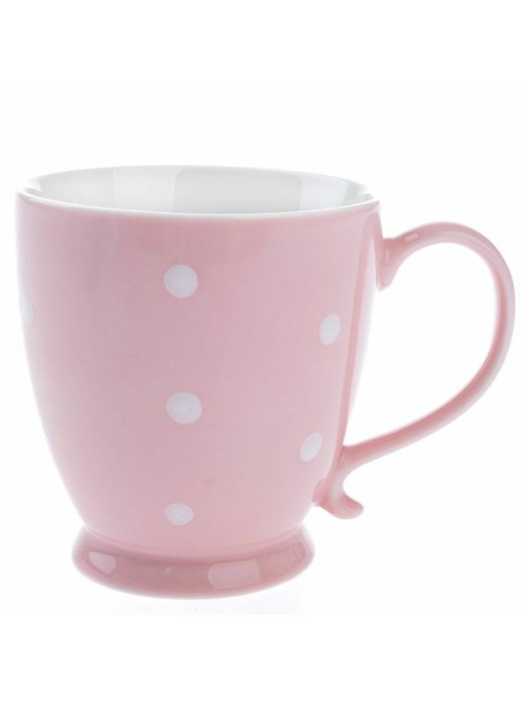 Casa de Engel Porcelánový hrnek, růžový s putníky, 440ml, 6/36