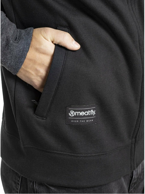 Meatfly Meatfly pánská technická mikina Josh Heather Black | Černá | Velikost