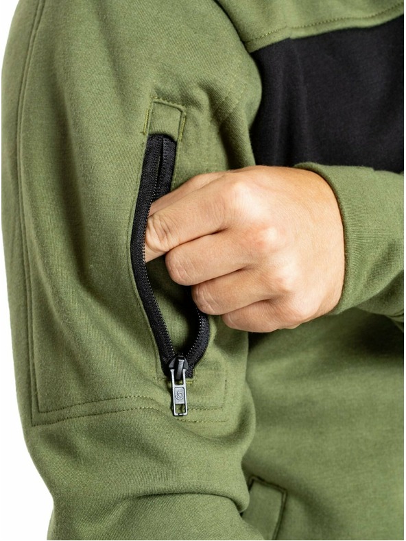 Meatfly Meatfly pánská technická mikina Josh Olive | Zelená | Velikost