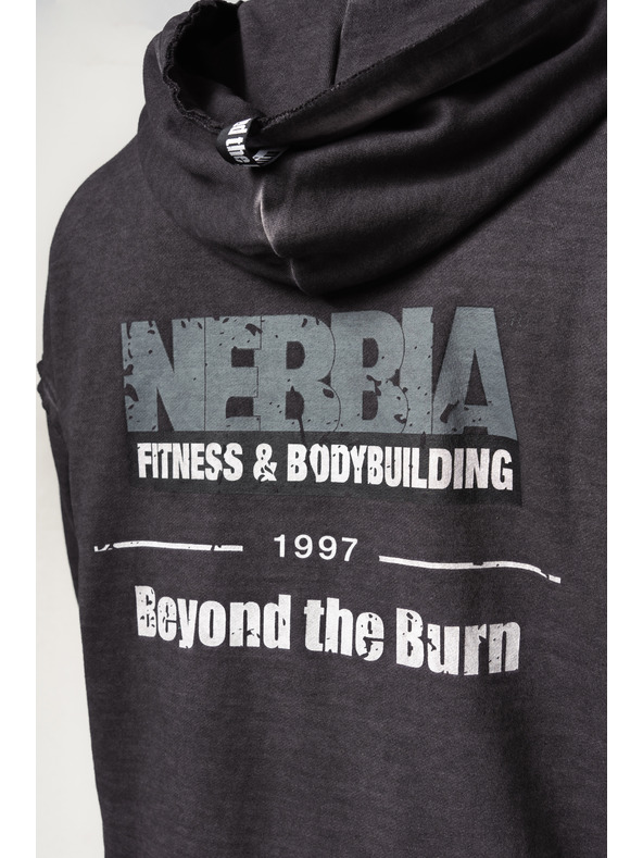 Nebbia Washed-off mikina na zip GYM BRO 362