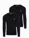 Ombre Clothing Pánský set s dlouhým rukávem V-NECK - mix 2-pack V3 Z87 Ombre Clothing