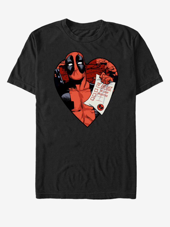 ZOOT.Fan Černé unisex tričko Marvel Deadpool List