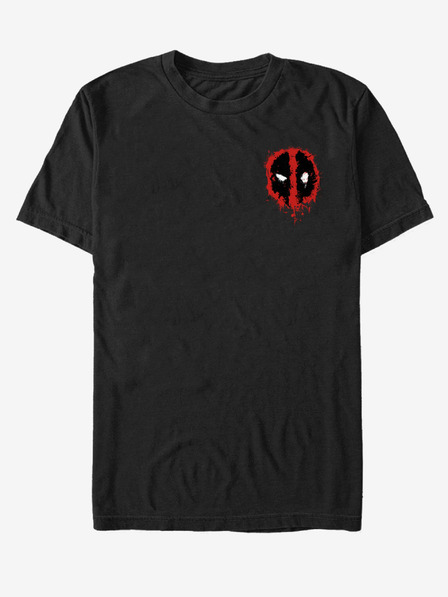 ZOOT.Fan Černé unisex tričko Marvel Deadpool SplatterIcon - Pocket