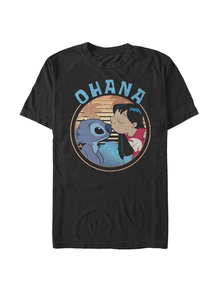 ZOOT.Fan Černé pánské tričko Disney Lilo And Stitch Ohana
